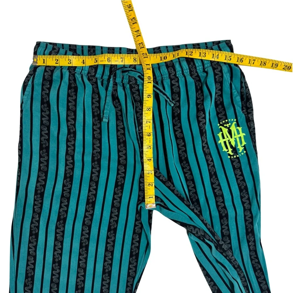 Women’s Teal & Black Striped Lounge Pants - Picture 6 of 10